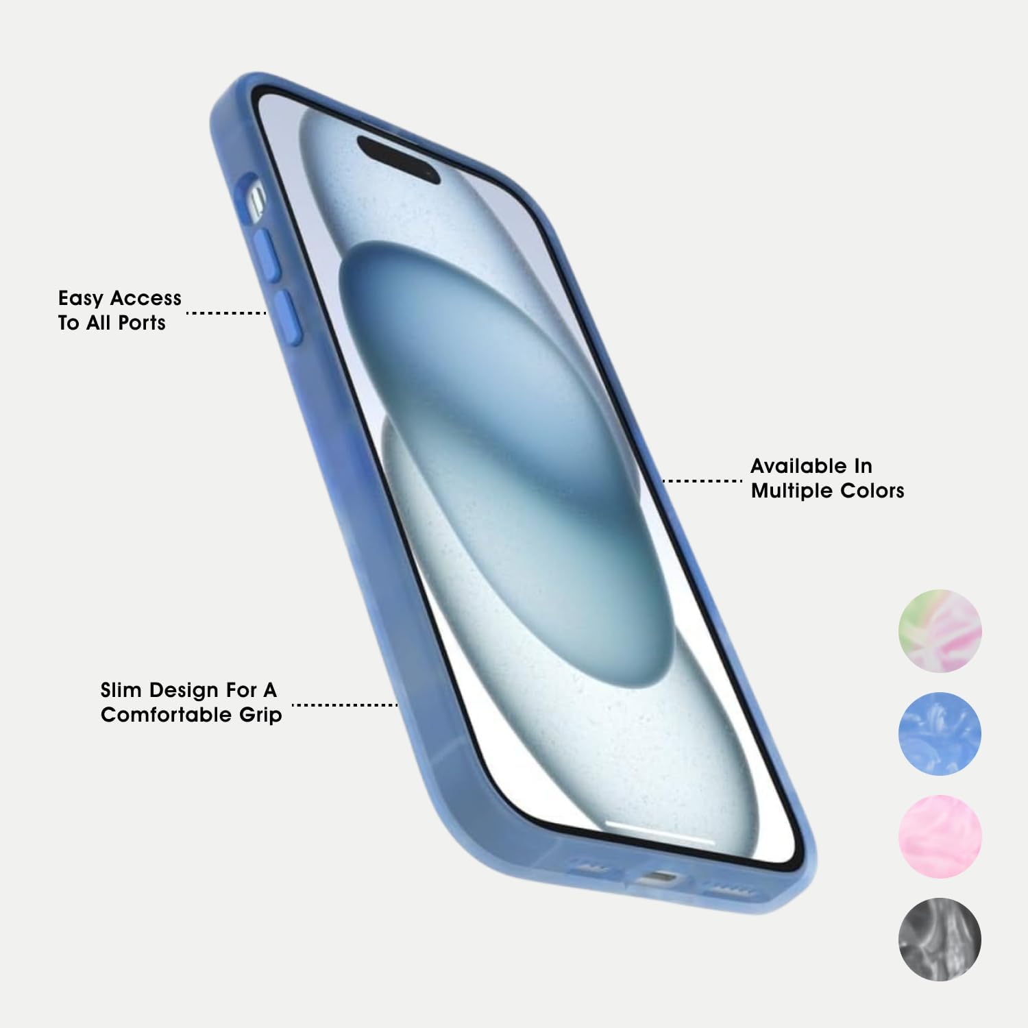 Coque iPhone 15 – Otterbox Slim & Sturdy Series Coque pour iPhone 15 Plus avec MagSafe, antichoc, anti-chute, ultra fine, coque de protection fine, testée selon les normes militaires, Berries N Cream