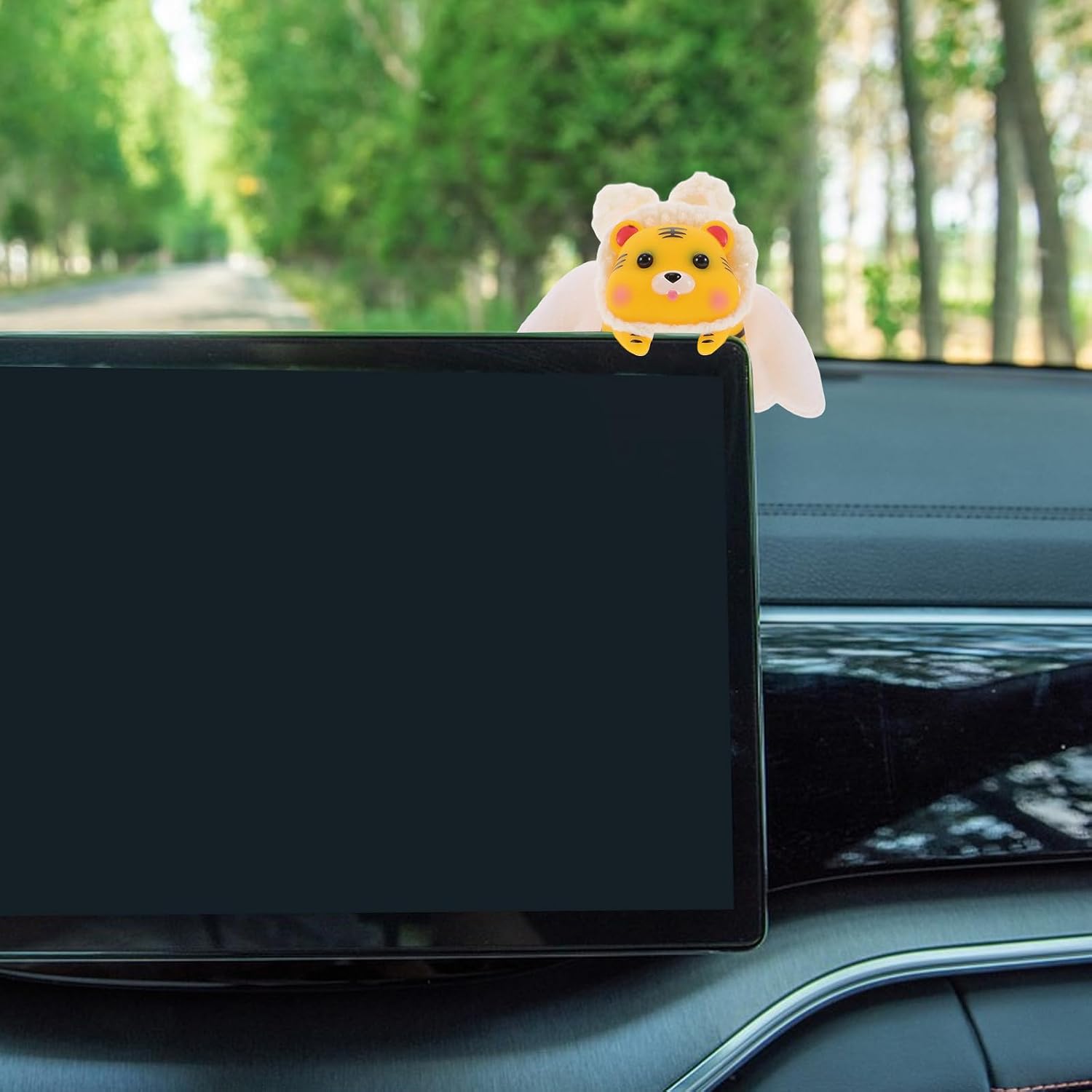Toddmomy Cute Tiger Car Dashboard Accessory Soft Vinyl Material Simple Installation Versatile Setup Car Interior Decor Vehicle Interior Adornments image 5