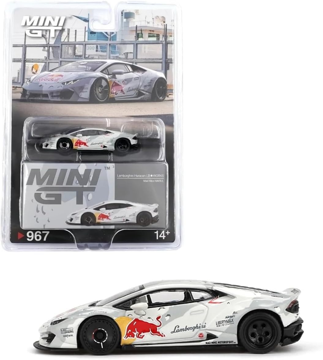 Diecast Model Car Compatible for Lamborghini Huracan LB-Works Ver. 2 Mad Mike NIMBUL 1:64 Scale Limited Edition Mini GT MGT00967