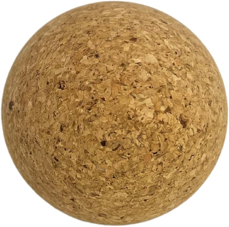 ATC Handels GmbH Natural cork massage utensils for fascia - discover the versatile world of fascia massage and improve your mobility and regeneration ball diameter 6.5 cm