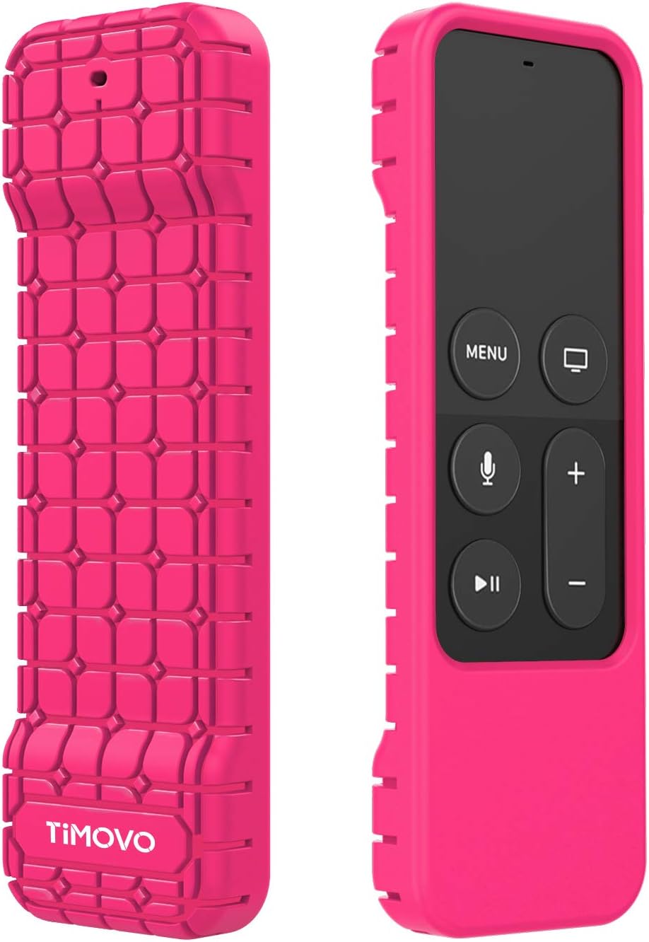 TiMOVO Protective Case Compatible with TV 4K/4th Gen Remote, Anti Slip & Shock Proof Skin, Lightweight Soft Silicone Cover Fit TV 4K Siri Remote Controller - Pink