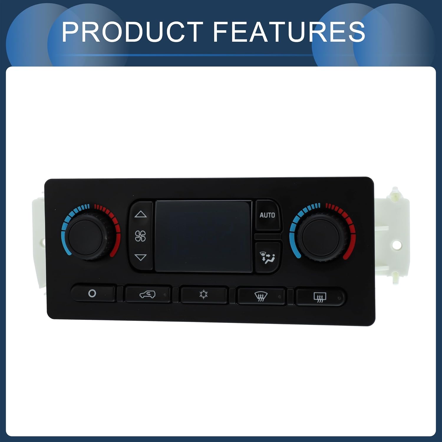 HVAC A/C Heater Climate Control Panel Switch No.15107730, AC Heater Climate Control Switch Unit for Cadillac Escalade for Chevrolet for GMC Black, 1 Pc