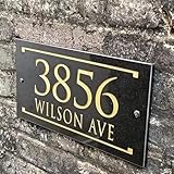 Beautifully Customizable Stone Home Address Plaque (12
