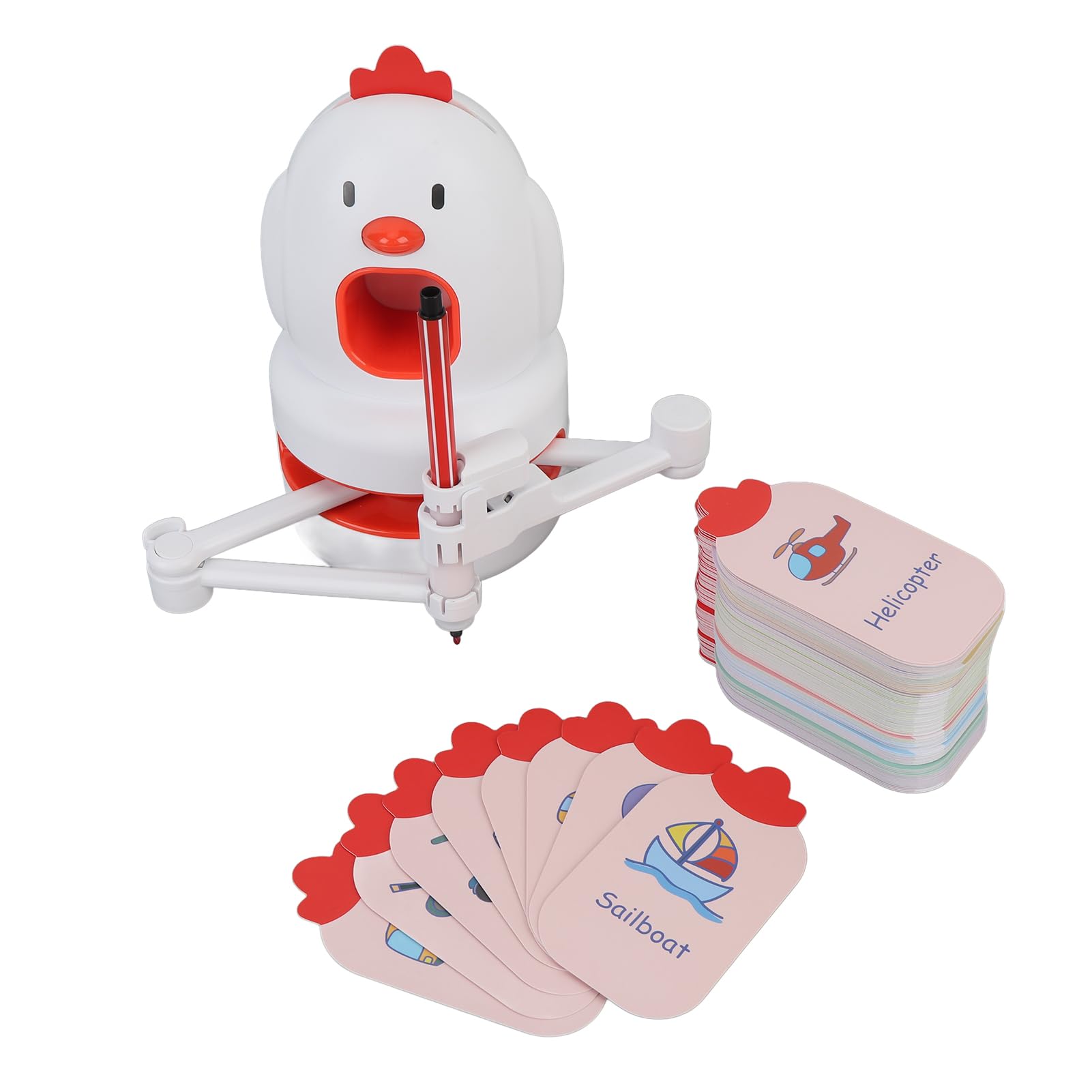 Robot da Disegno per Bambini, Set di Robot Educativi Interattivi Intelligenti Multifunzionali, da Disegno per Pittura Automatica con 12 Penne da e 130 Carte da per Ragazzi e Bambini