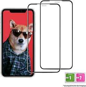 Kit 2x Películas 3D Apple iPhone Vidro Ultra Resistente Cobre 100% Tela + Kit Aplicação (iPhone XR)