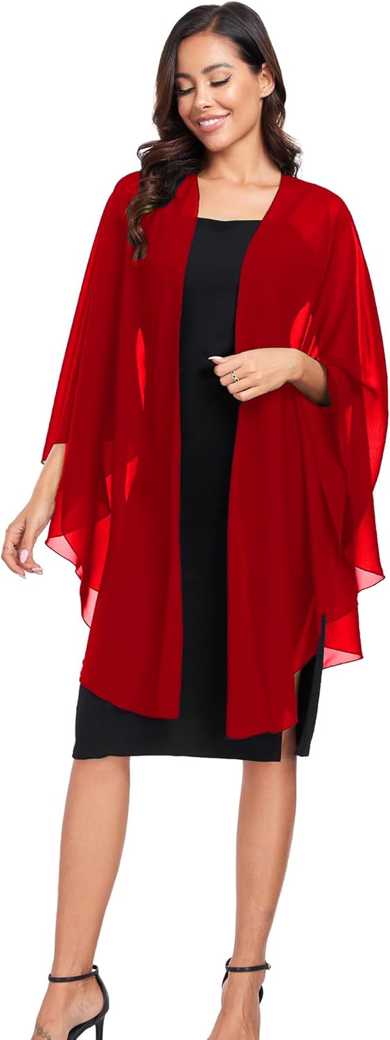 Shawls Wraps for Evening Wedding Party Chiffon Scarf Soft Bridal Wraps Wedding Guest Shawl Coverage - Image 5