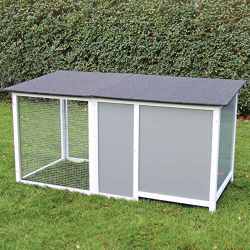 NYVI Hühnerstall Hilda - Winterfest Wetterfest Vollholz - Hühnerhaus mit Auslauf - Kleintierstall draußen - 161 x 80 x… – Bild 7