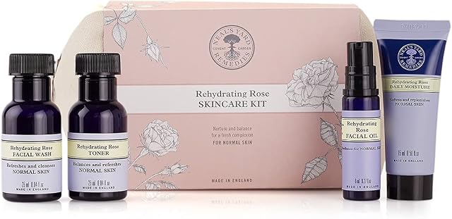 Neal's Yard Remedies Rehydrating Rose Skincare kit | Restores Radiance for Normal Skin Types
