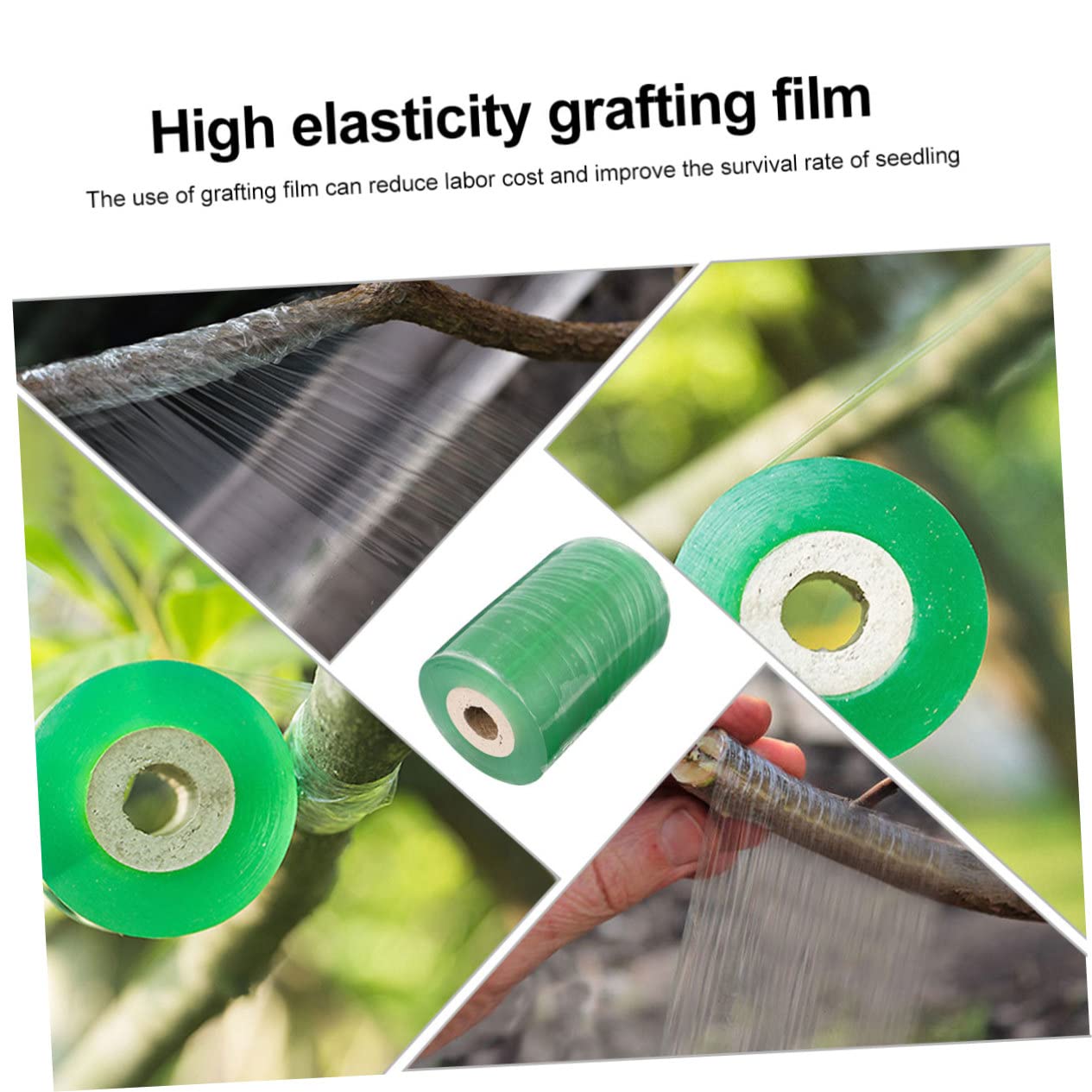 4 Rollen PVC Veredelungsband für Obstbäume Selbstklebend und Dehnbar Grün für Veredelung im Garten