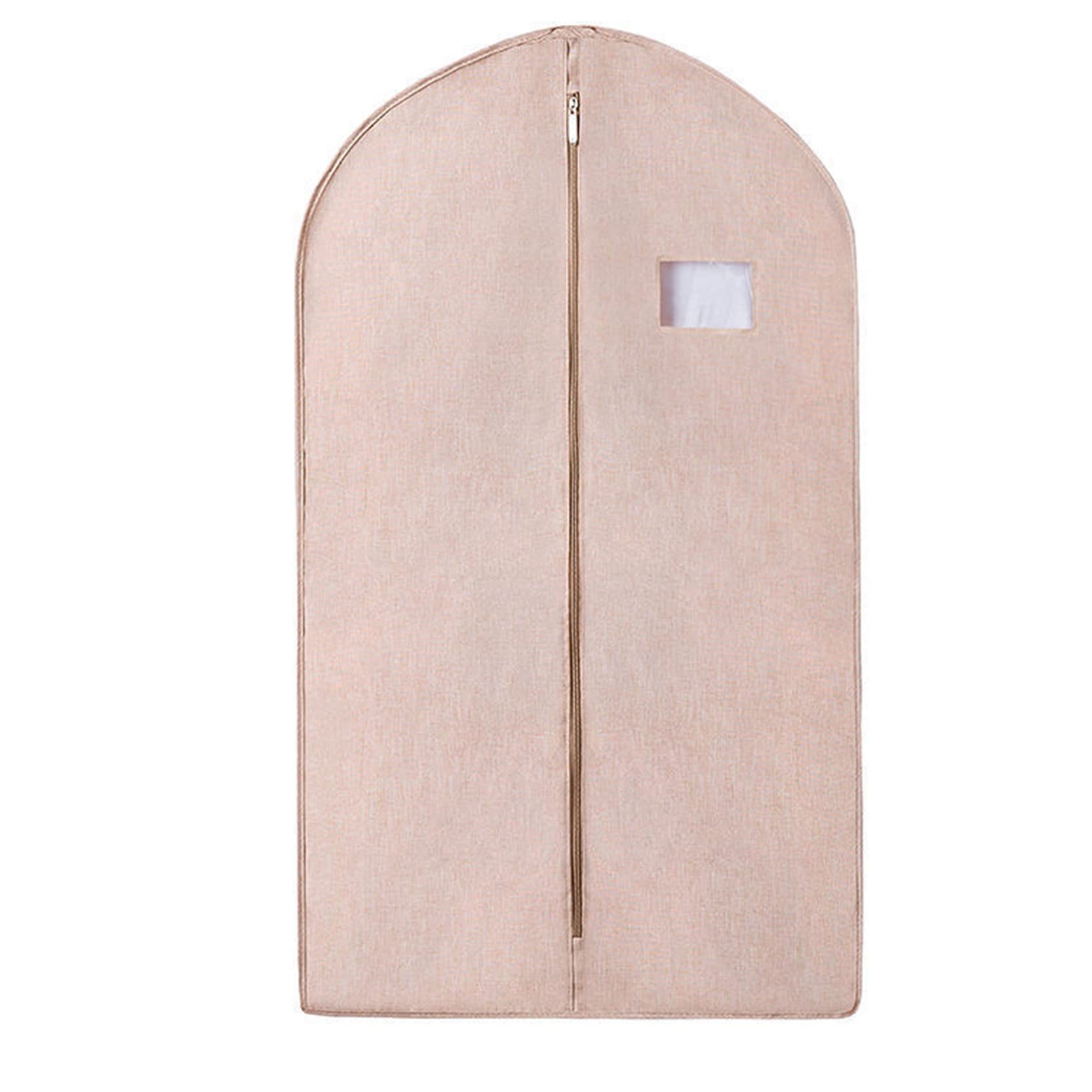 Fundas Para Ropa Con Cremallera,Bolsas Para Ropa Saludables Y Transpirables A PrPolvo, Paquete De 2,Fundas Para Trajes Lavables, Bolsas Protectoras Para Colgar Para Armario,Beige-110 x 58 cm