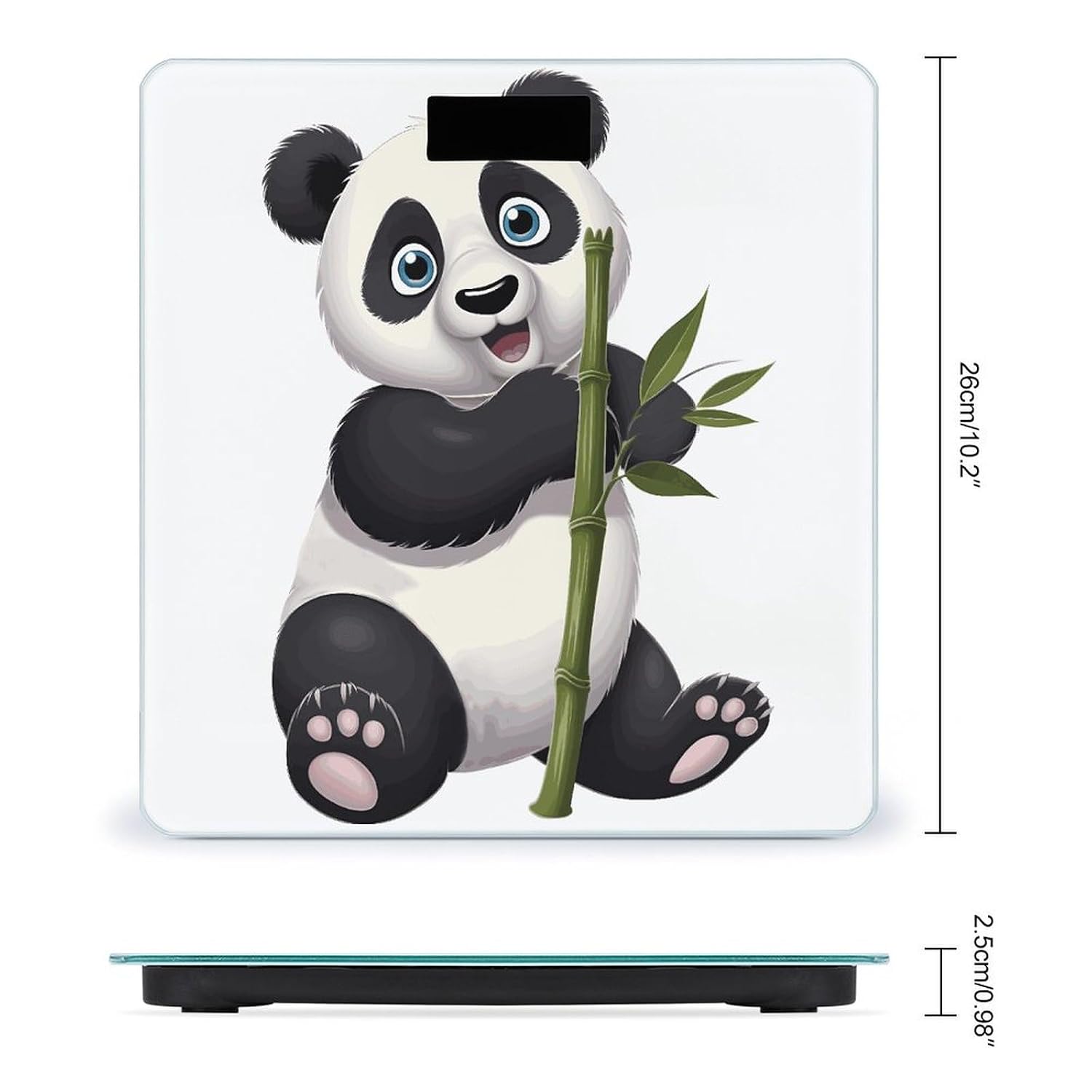 Naughty Panda Weight Scale Digital Electronic Scales Bathroom Scale, Larg LCD Backlight Display, High Precisio Measurements,Tempered Glass