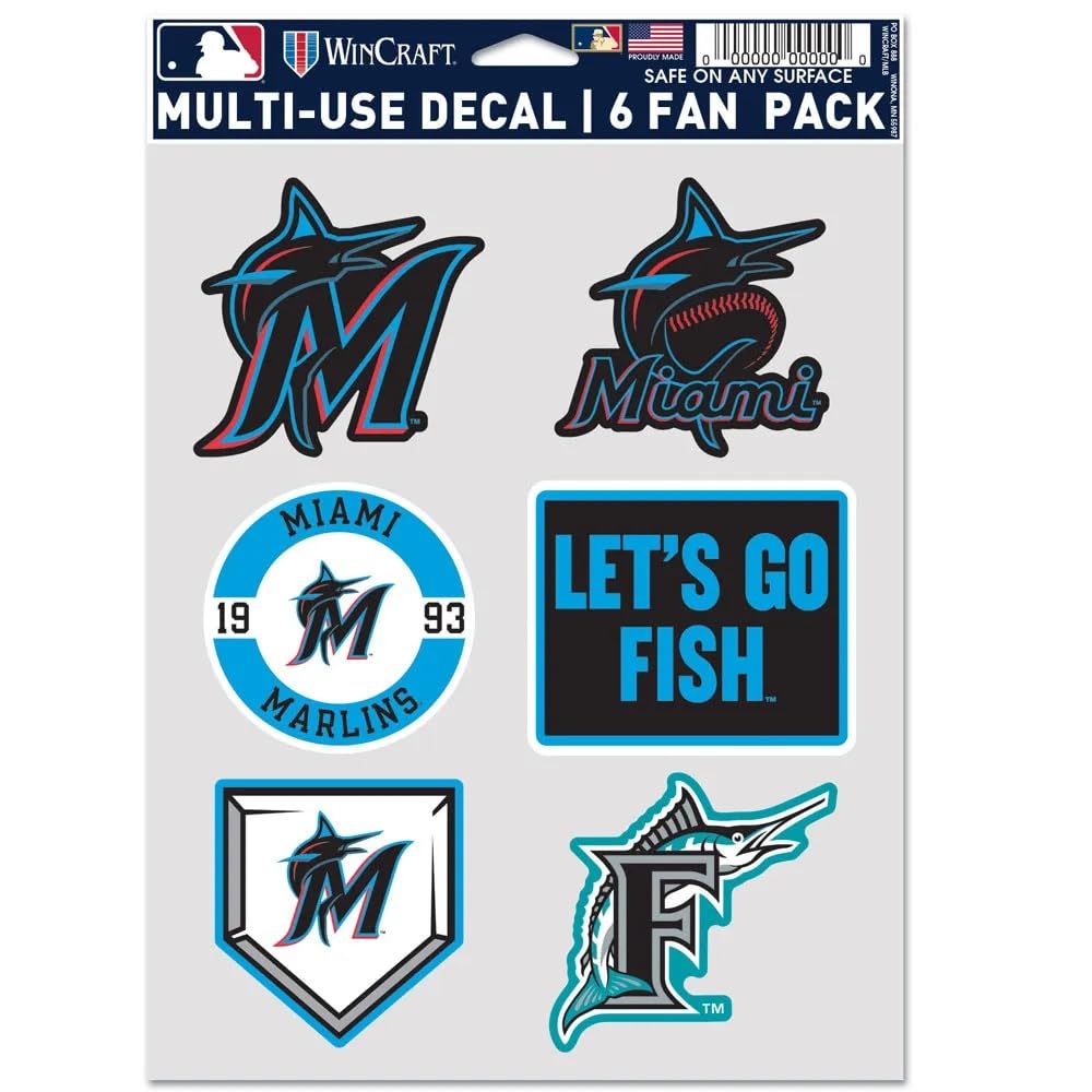 Ventilateurs Miami Marlins lot de 6 pour contrer la chaleur d'été
