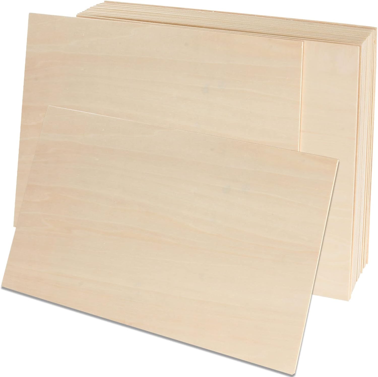 MIVIDE 12PCS 400x300x2MM Basswood Plywood Sheets 2mm, Basswood Sheets