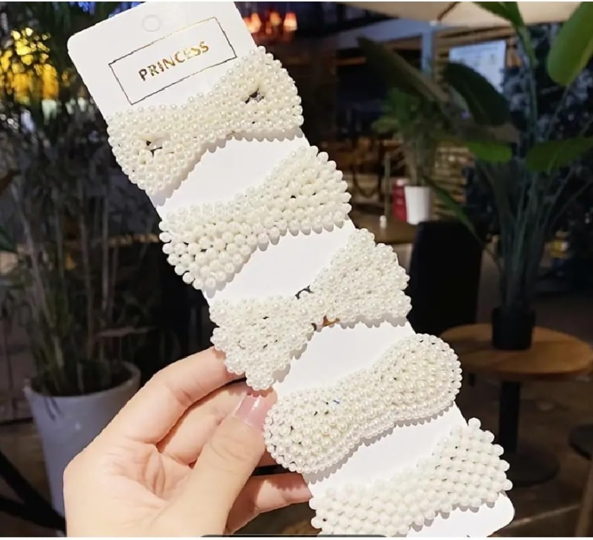 5 Adet Incili Saç Tokası Saç Klipsi Çıtçıtlı Toka