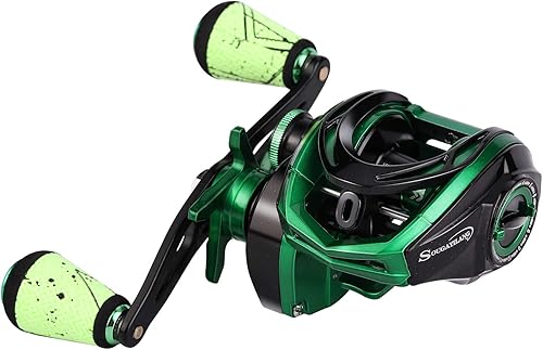 Miniatura 8 de Sougayilang Carretes de Baitcasting - Carrete de Pesca Colorido, Relaciones de Engranajes 8.0:1/7.3:1, 9+1 BB, Sistema de Frenado Magnético