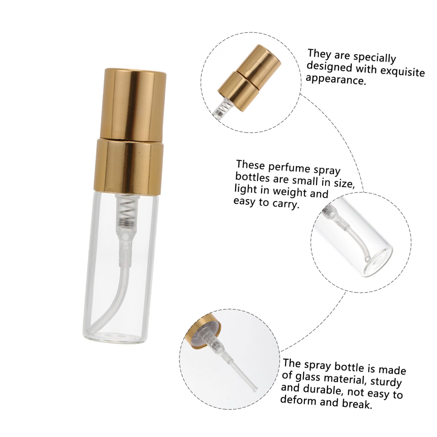 minkissy 40piezas Botellas De Perfume Mini De Frascos De Reutilizables Para Viaje Atomizadores De Spray Portátiles Para Cosméticos y Fragancias