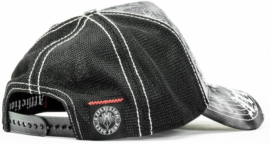 Affliction Men's Baseball Cap, Gothic Style, Embroidered Pattern