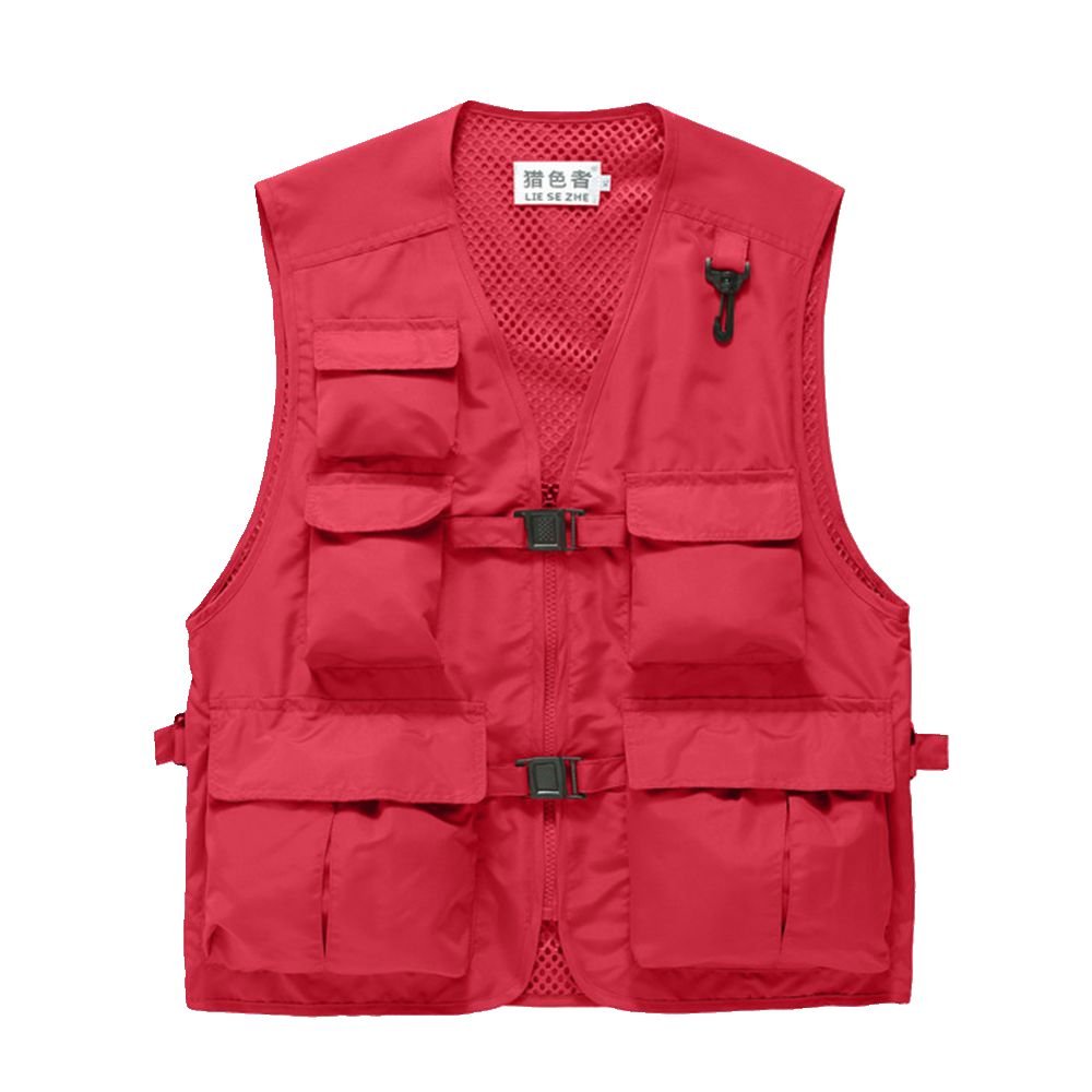 Liesezhe Unisex Breathable Fishing Vest, Multi-Pockets Photography Travel Hunting Waistcoat Jacket for Adults and Youth