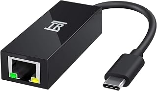Techrise USB-C to RJ45 10/100/1000Mbps Gigabit Ethernet LAN Network Adapter Cable Compatible for iPad Pro 2018, MacBook Pro, Surface Book 2, Windows 10 8.1 8 7 XP Vista