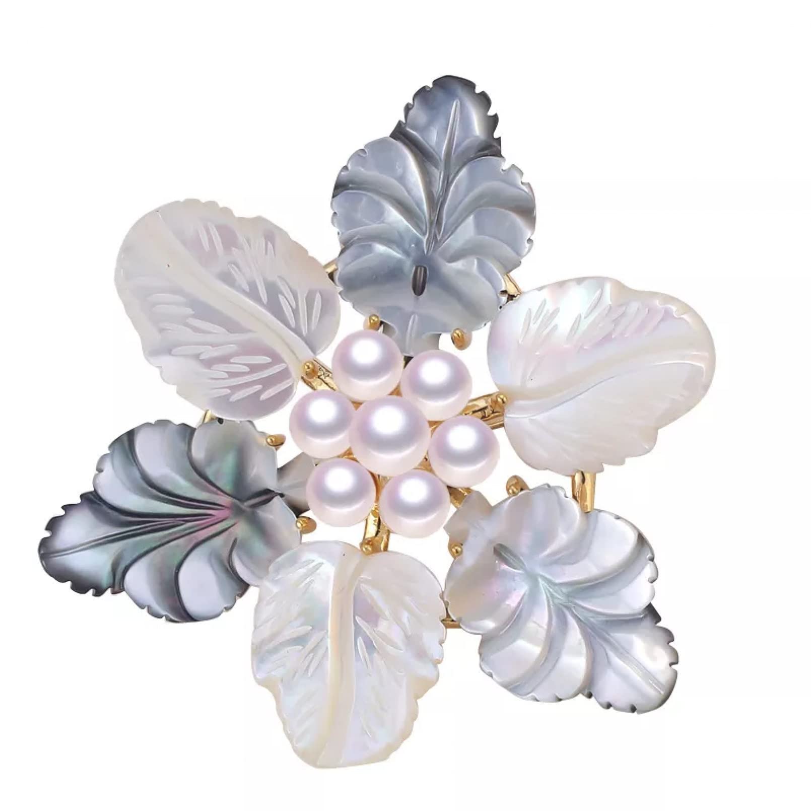 WLLLTYBroochLadies Broche de Perlas de Agua Dulce Alfileres Accesorios de Ropa Regalos