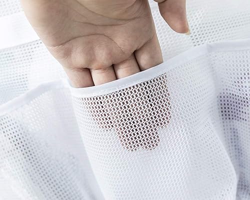 Miniatura 3 de ALYER Bolsa de buceo grande de malla con compartimento interior separado, organizador de baño portátil con asas duraderas y cremallera (negro)