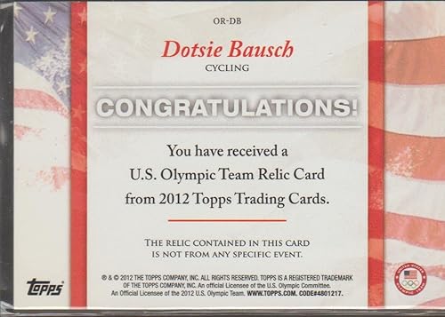 Miniatura 2 de Topps Dotsie Bausch 2012 - Tarjeta de muestra de reliquia desgastada #OR-DB