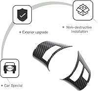 Vista 5 de PIUGILH Cubierta interior del marco del botón del coche para Corvette C6 Z06 ZR1 2005-2013 accesorios interiores, cubierta de decoración