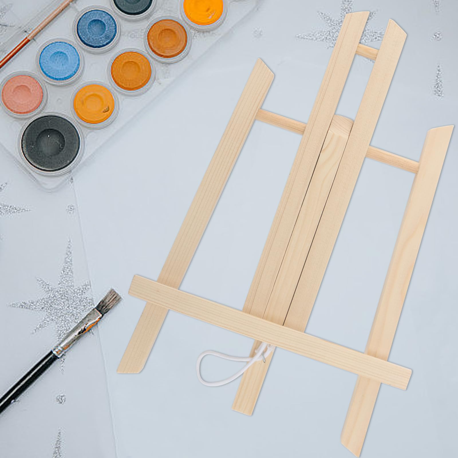 MOUYAT Cavalletto da tavolo in legno da 10 pezzi, cavalletto da tavolo portatile da 30 cm per artisti, principianti e professionisti, piccolo supporto da pittura regolabile per tela, disegno e displa