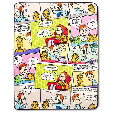 Garfield Jon Comic Strip Throw Blanket by Silver Buffalo Cover