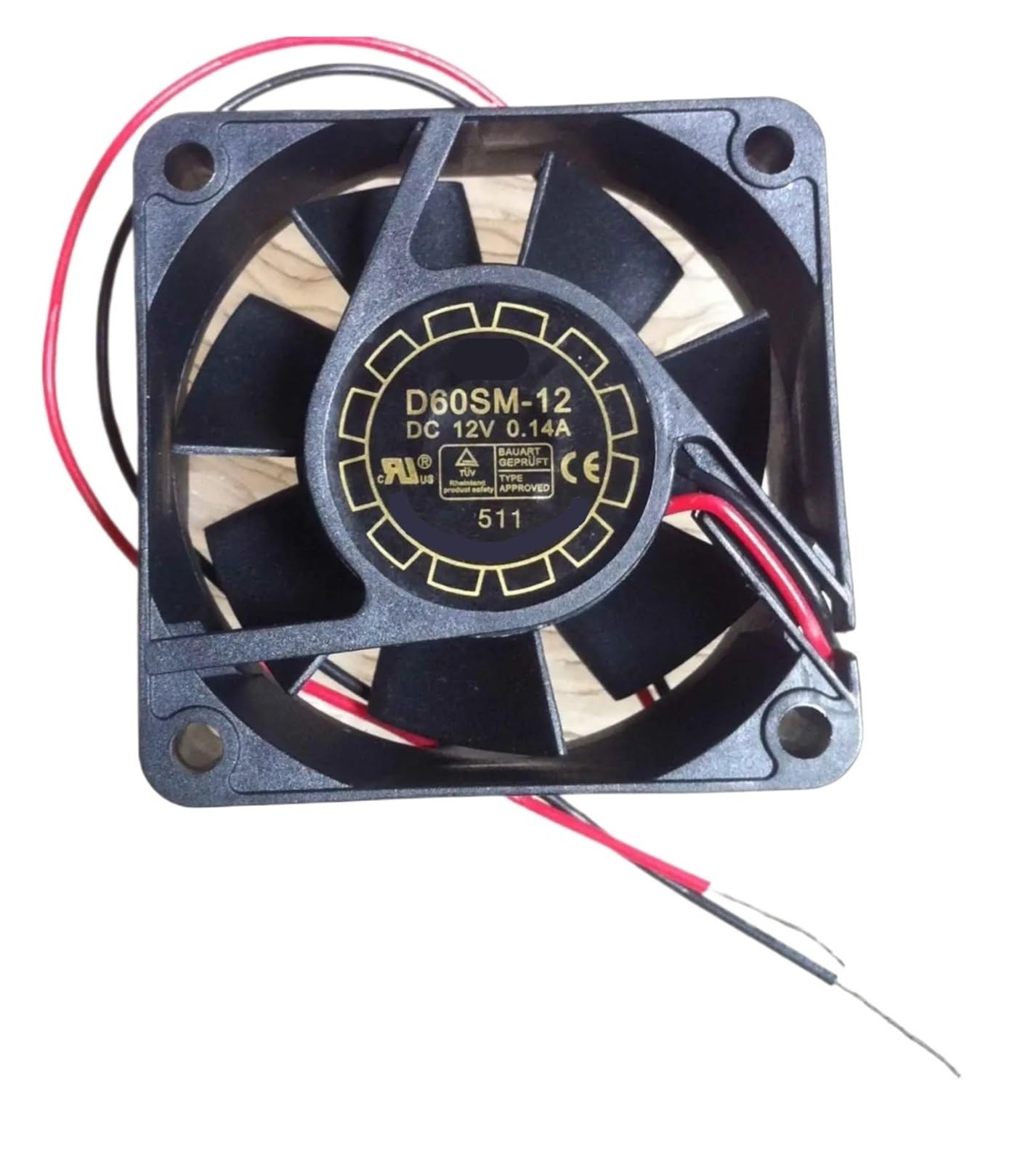 UITGVDQAT D60SM-12 DC 12V 0.14A 60x60x20mm 2-wire Server Cooling Fan