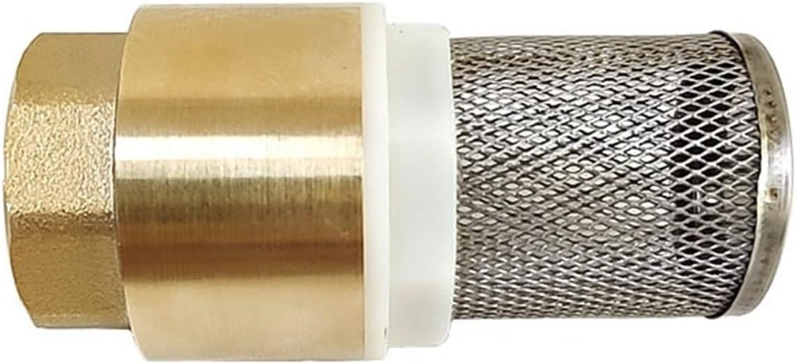 High Pressure and Temperature Resistant Brass Vertical Check Valve - 1/2", 3/4", 1" Water Pump Bottom Valve with Filter(0.5In)