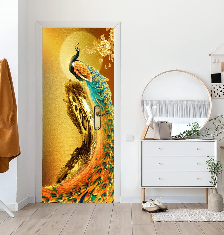 Durga Quality Creation 3D Peacock Door Sticker Vinyl Sticker Waterproof Door Sticker Size 30x78 inch (B0BGHVGQ3T) Amazon Price History, Amazon Price Tracker