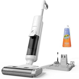 Proscenic F10 Pro Aspiradora Fregadora sin Cable en Seco y Húmedo 3 en 1, Aspiradora Escoba Ligera Inteligente, Autolimpieza, Pantalla LED, Tanque Doble, Suelos Duros