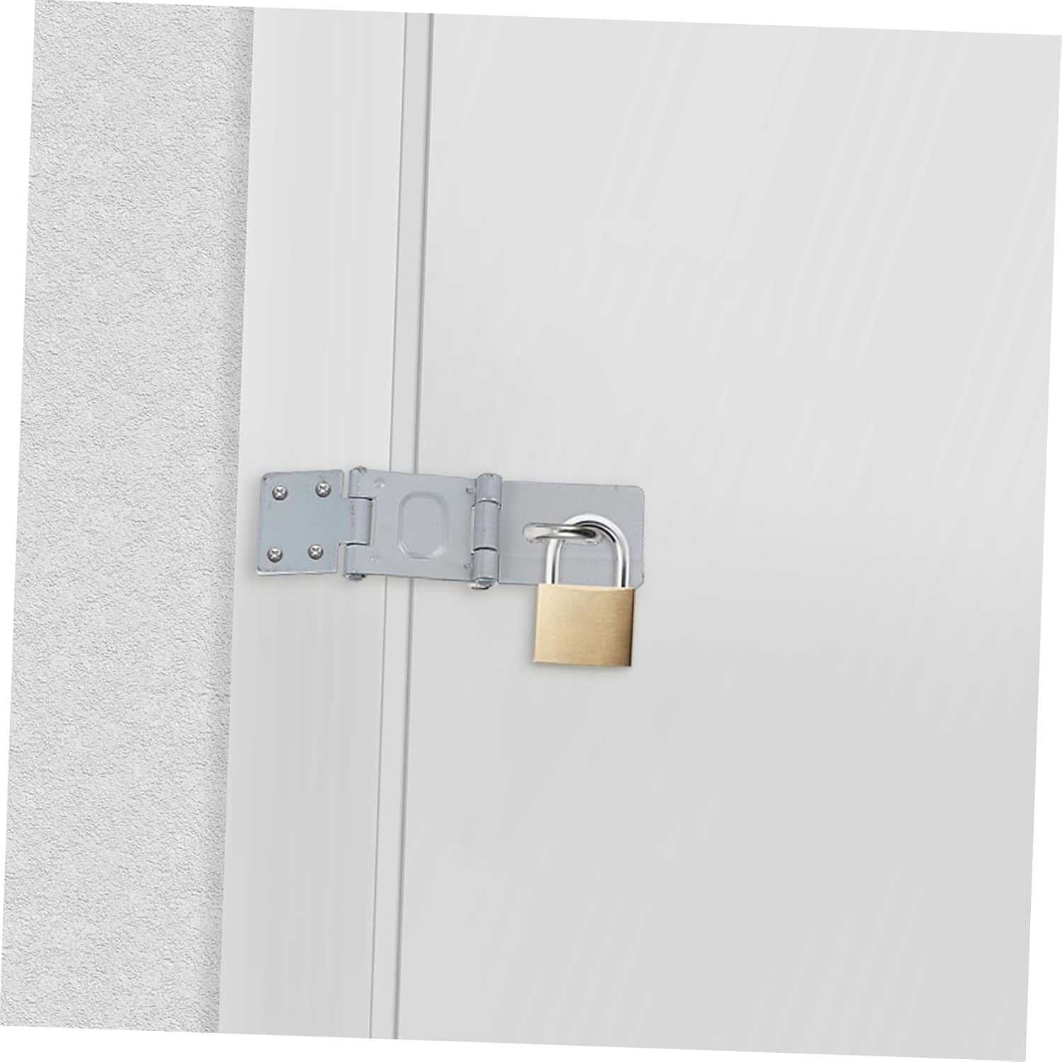 Padlocks Furniture Locks 6pcs Security Door Hasp Lock Latch Extra Thick Iron Padlock Clasp for Home and Office Easy to Install Concealed Screws and Polished Finish