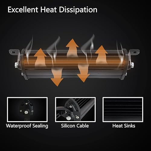 Miniatura 5 de Barras de luz LED delgadas de 7 pulgadas, barras de luz LED de conducción todoterreno de 12 V-60 V, 6000 lúmenes, barras de luz LED delgadas