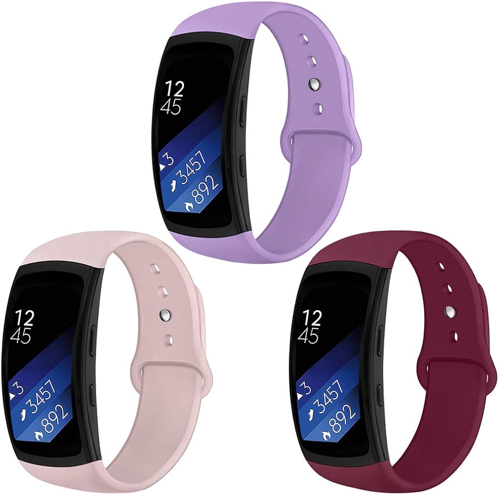 OenFoto Sports Band Compatible Gear Fit2 Pro/ Fit2, Replacement Silicone Accessories Strap Samsung Gear Fit2 Pro SM-R365/ Gear Fit2 SM-R360 Smartwatch