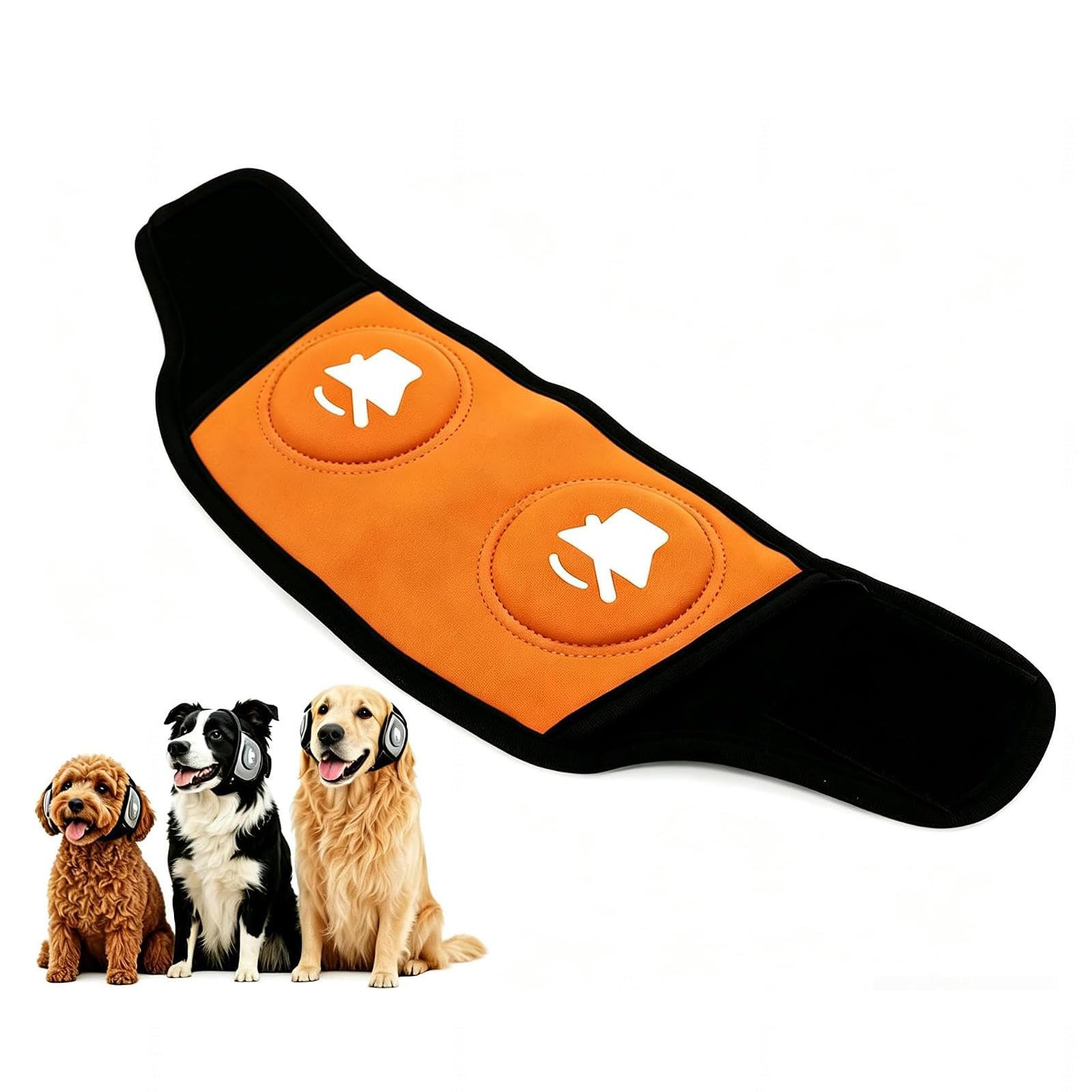 SJWJWOO Ear Muffs for Dogs Quiet Ears for Anxiety Noise Canceling Ear Muffs for Dogs 36dB NRR Noise Cancelling Noise Cancelling for Dogs Ears for Grooming Bathing Fireworks and Travel,Orange-M