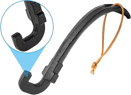 Miniatura 3 de AJinTeby Elevador de parrilla de hierro fundido universal para la mayoría de las parrillas de carbón, gas, compatible con parrillas BGE, se adapta a