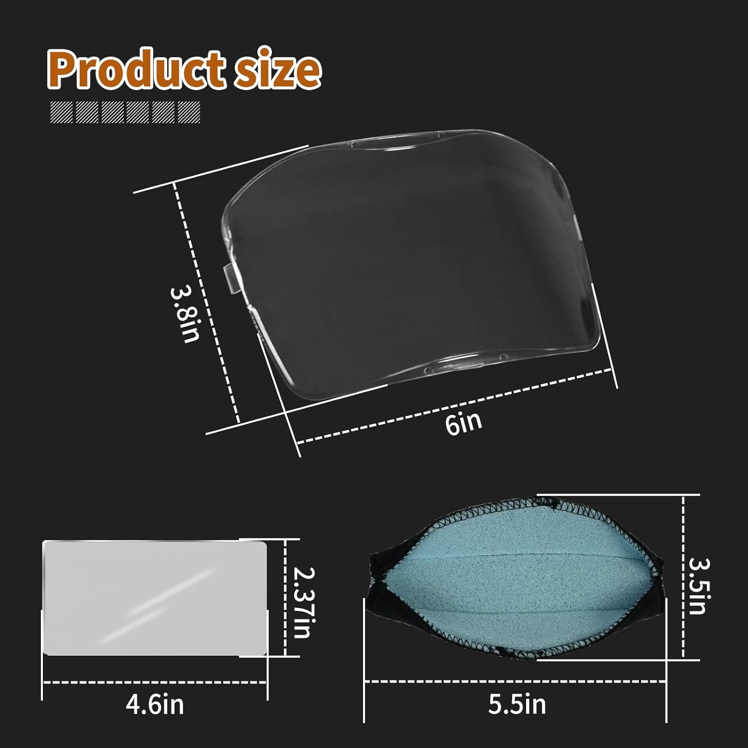 06-0201-20 Outside Lenses For 9100x Helmet,9100X Welding Starter Kit includes 5 Pack 06-0200-51 Outside Protection Plates & 2 inside protection plates and a sweatband.2.10" x 4.20" ADF Viewing Area