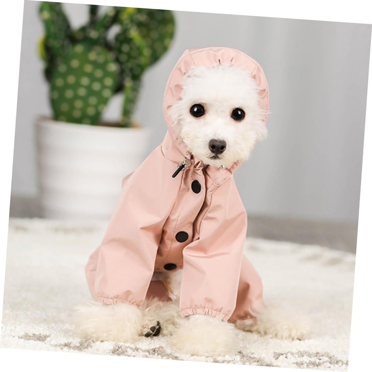 Abaodam Waterproof Reflective Dog Raincoat Breathable Pet Jacket Pink XL for Puppies and Dogs