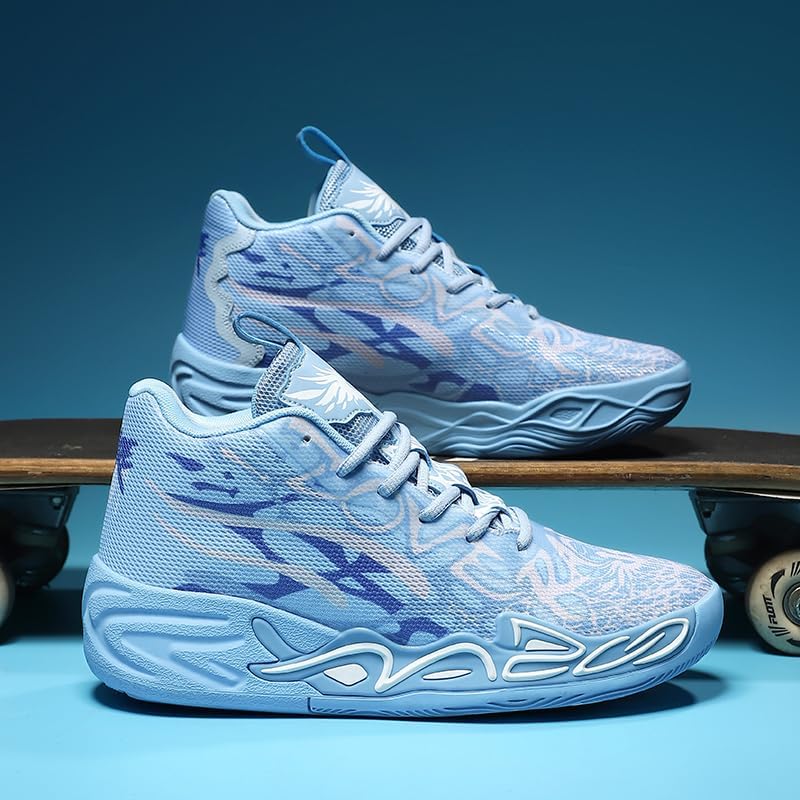 Basketball Shoes for Womens Mens Colorful Volleyball Fashion High Top Breathable Lightweight Grip Indoor Outdoor Sport Sneakers for Unisex - Image 3