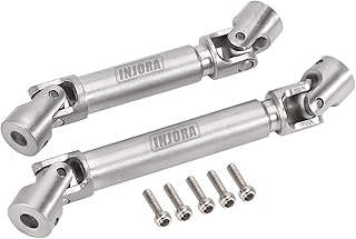 INJORA Steel Drive Shaft 2Pcs Center Drive Shaft for Axial SCX24 AXI00002 JLU AXI00001 C10 Bronco AXI00006 Upgrate Parts