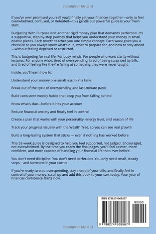 Budgeting With A Purpose: Step-by-Step Weekly Workbook to Build Smarter Spending Habits and Make Confident Money Decisions to Create Long-Lasting Financial Habits (The Practical Wealth Series)