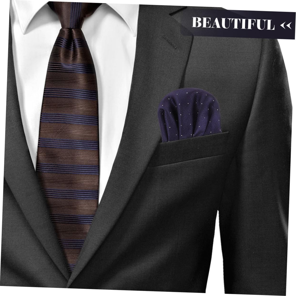 FOMIYES 2pcs Satin Wedding Handkerchief for Men Pre-folded Pocket Square Suit Accessories