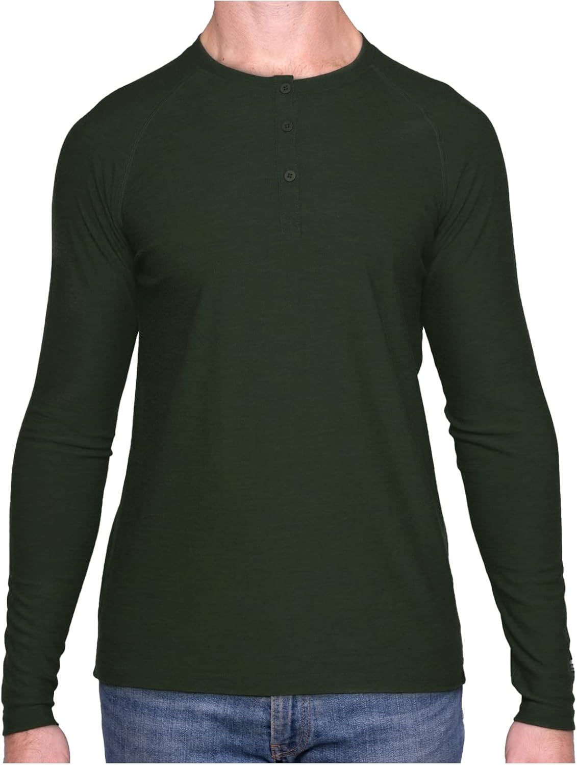 MERIWOOL Men's Base Layer Long Sleeve Henley - Lightweight Merino Wool Thermal