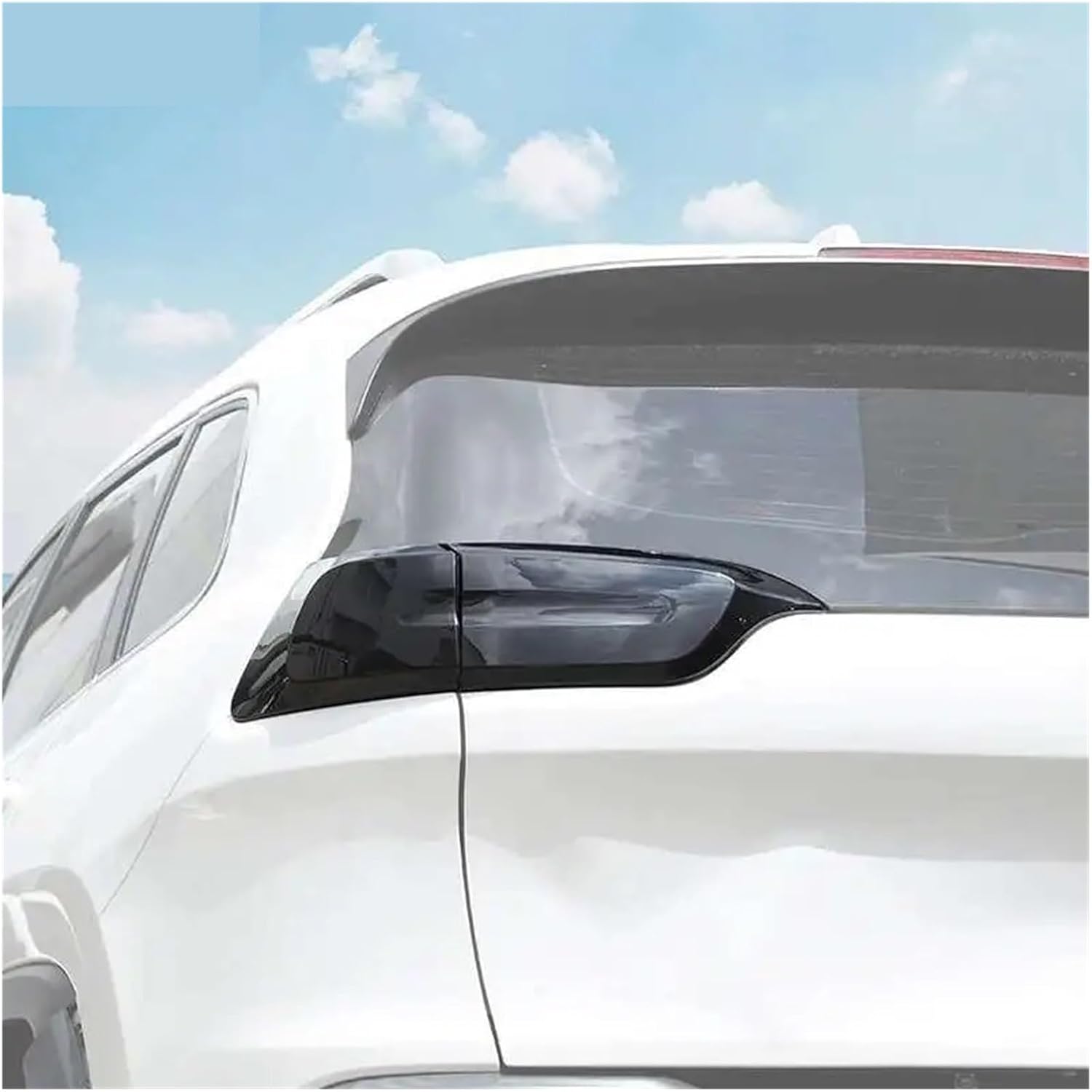 Car Tail Light Lamp Trim Cover Decoration Protective Exterior Accessories Fit Compatible With Jeep Cherokee 2014 2015 2016 2017 Smoked Black