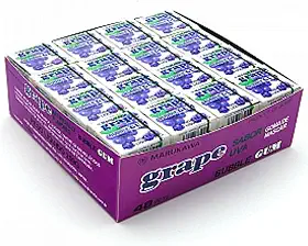 Chiclete Japonês Gum Uva Caixa com 48Un Marukawa