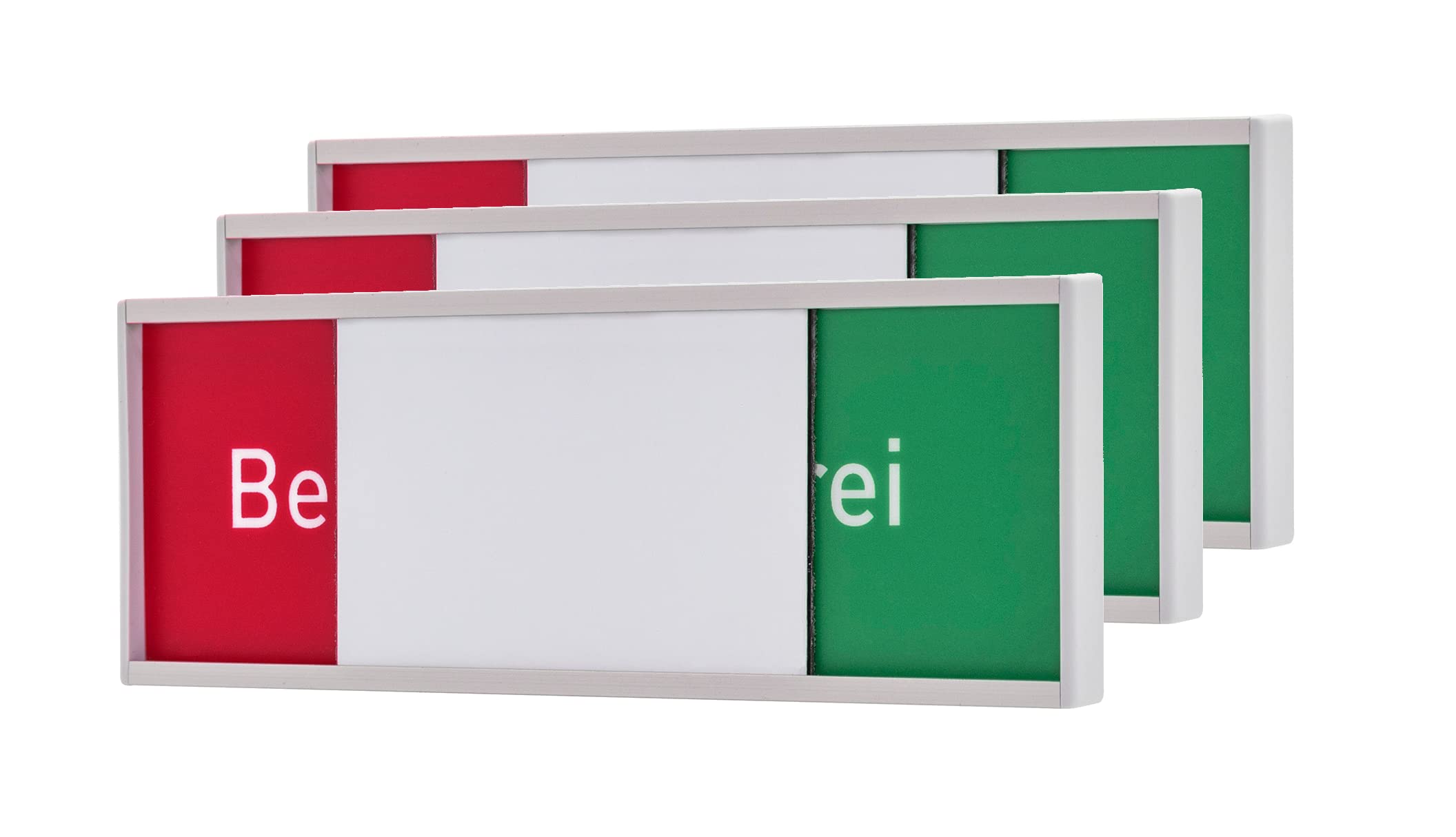 3x Rom Frei-/Belegt Anzeige 54x151mm Set | Büro Frei- Besetzt Schild | für Türschild Büroschild | 3er Sparpack