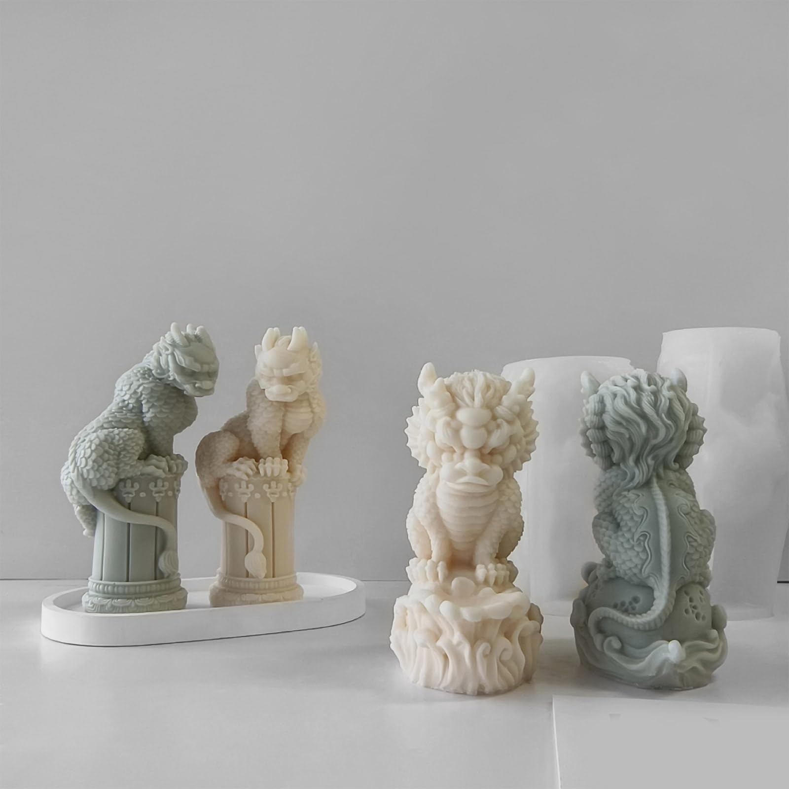 Moldes de silicona para manualidades, moldes con forma de animal, textura de silicona para hacer a mano, molde de resina para manualidades