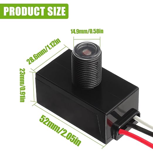 Sensor Fotocontrol Exterior 120-277V Interruptor Fotoeléctrico miniatura 2
